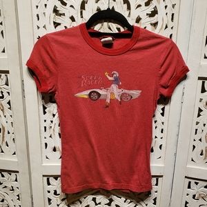 Speed Racer Red Short Sleeve Shirt Size Small